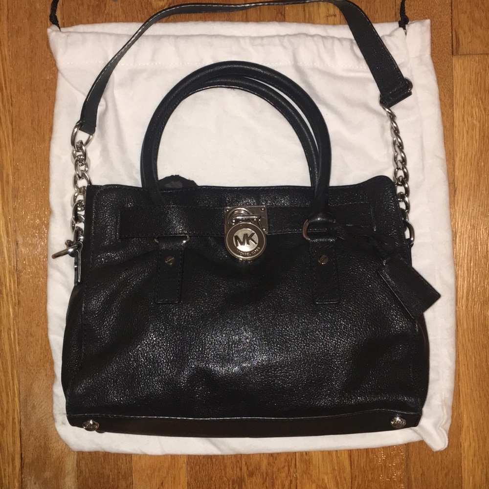 Michael Kors black leather bag